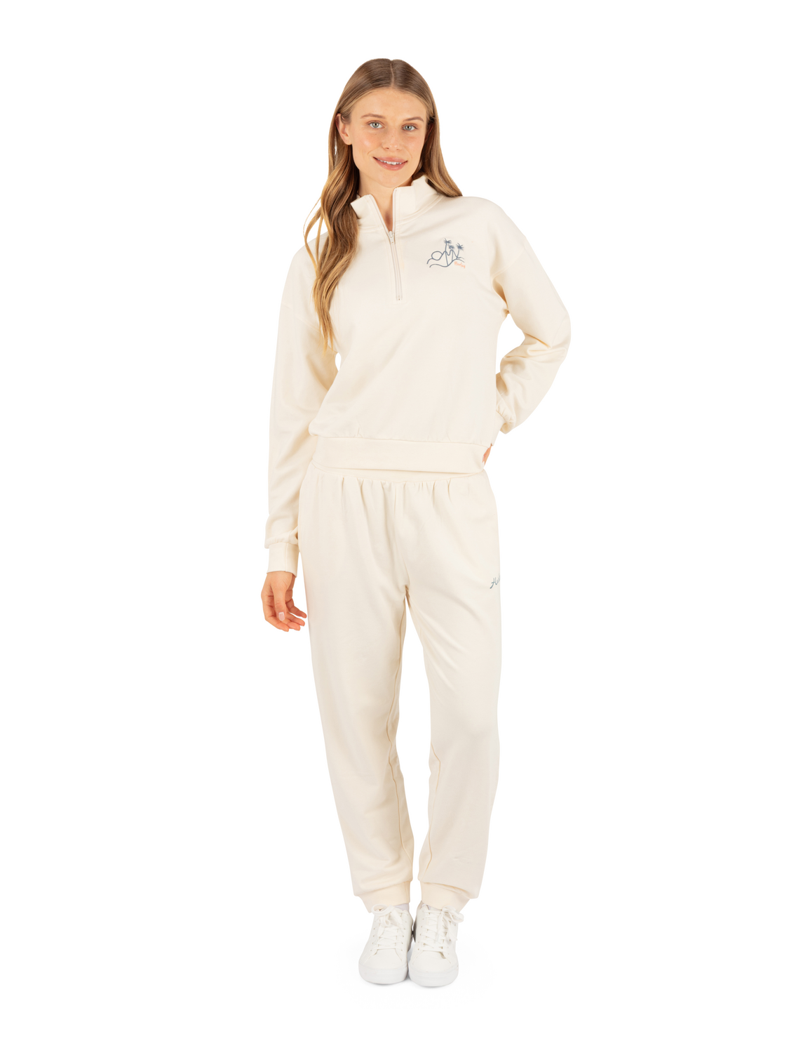 Island Life Quarter Zip in Cream