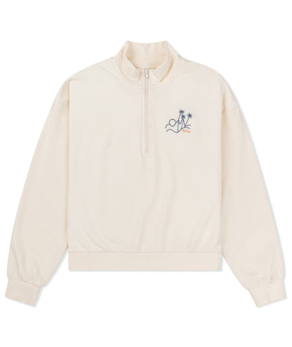Island Life Quarter Zip in Cream
