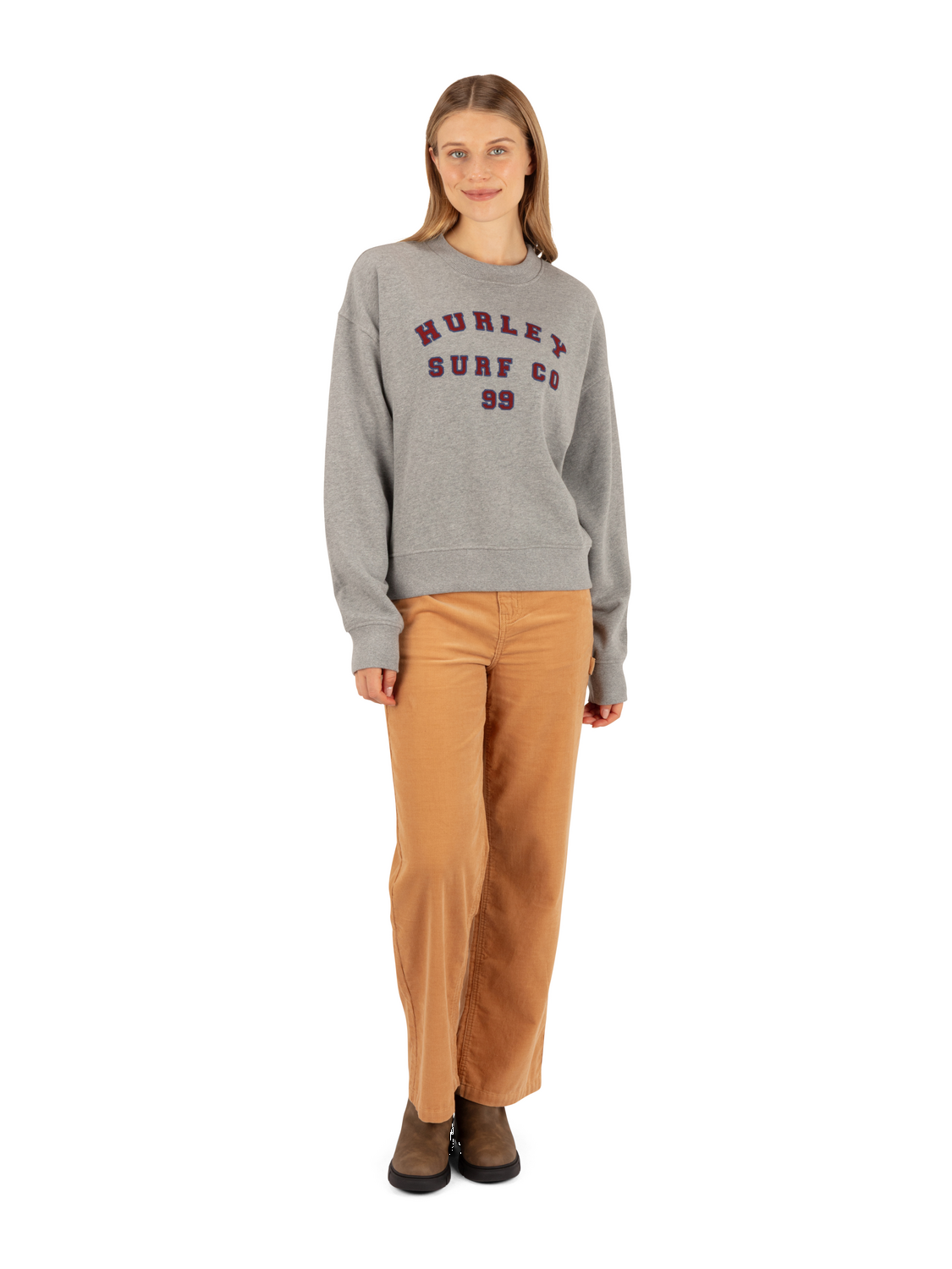 Letterman Crew in Grey Heather