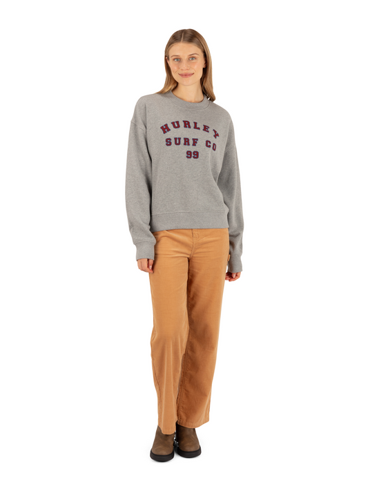 Letterman Crew in Grey Heather
