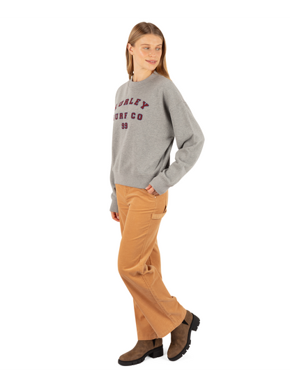 Letterman Crew in Grey Heather