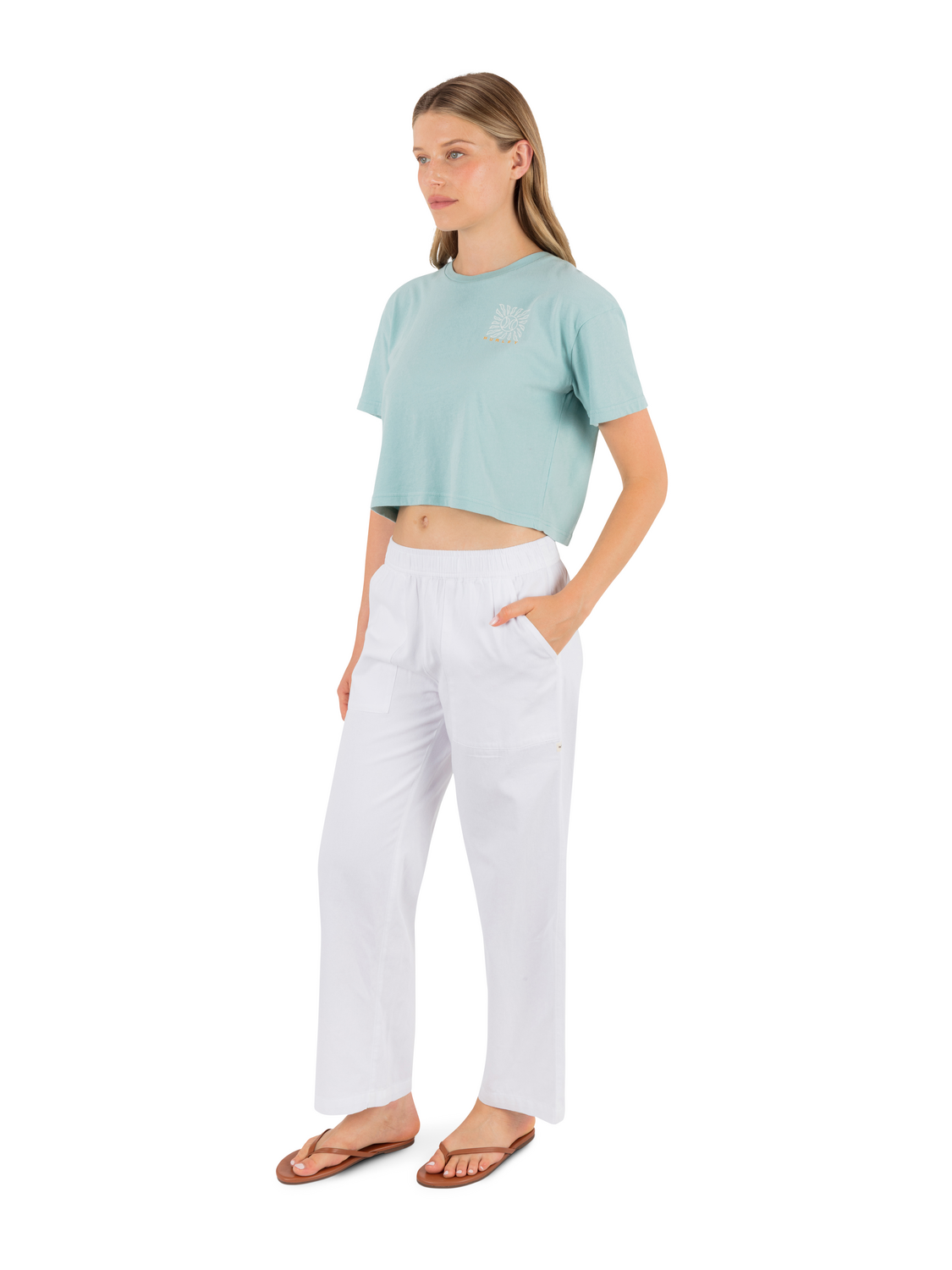 Wavy Days Pant in White