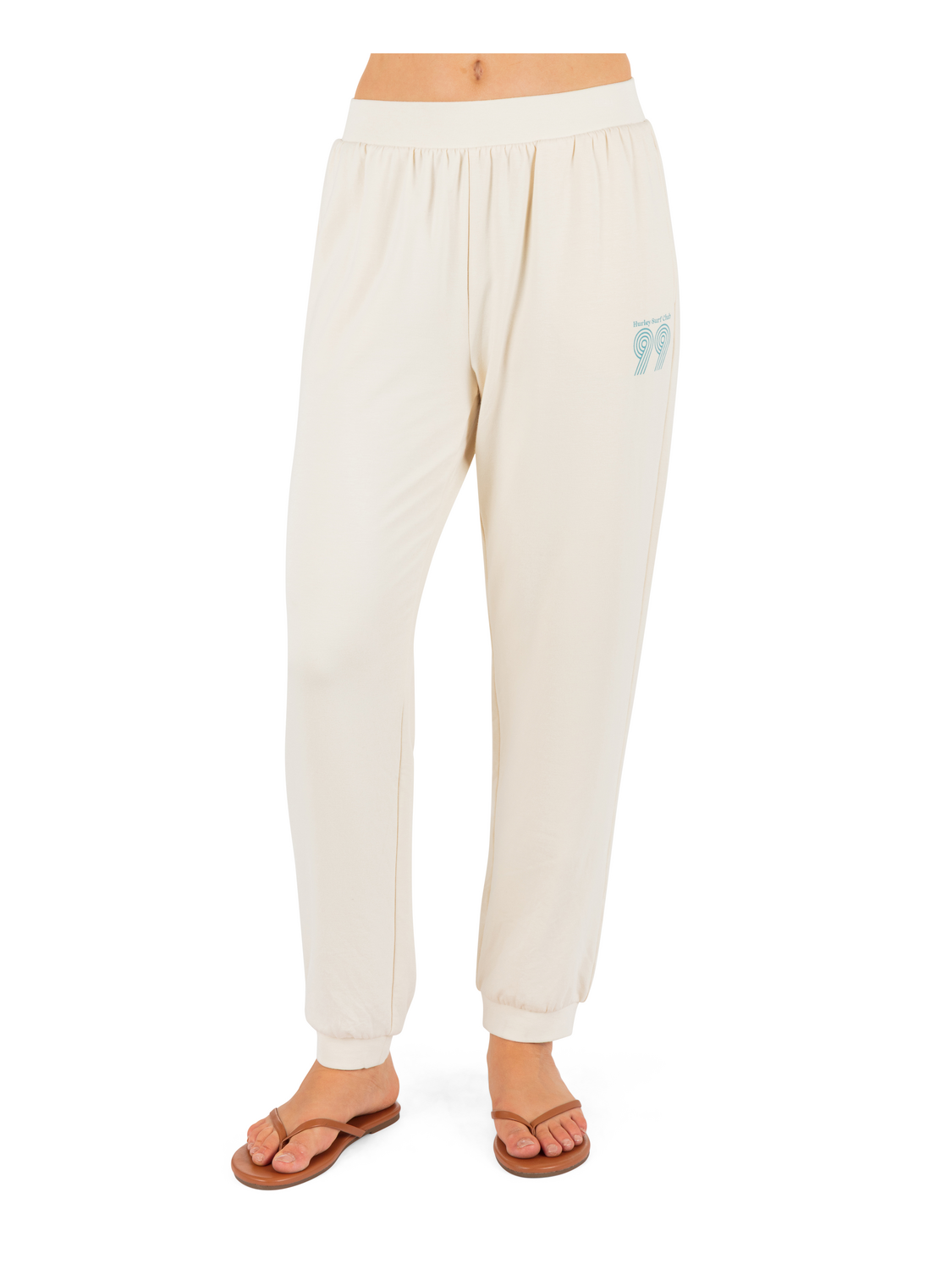 Rollers Crop Jogger in Off White