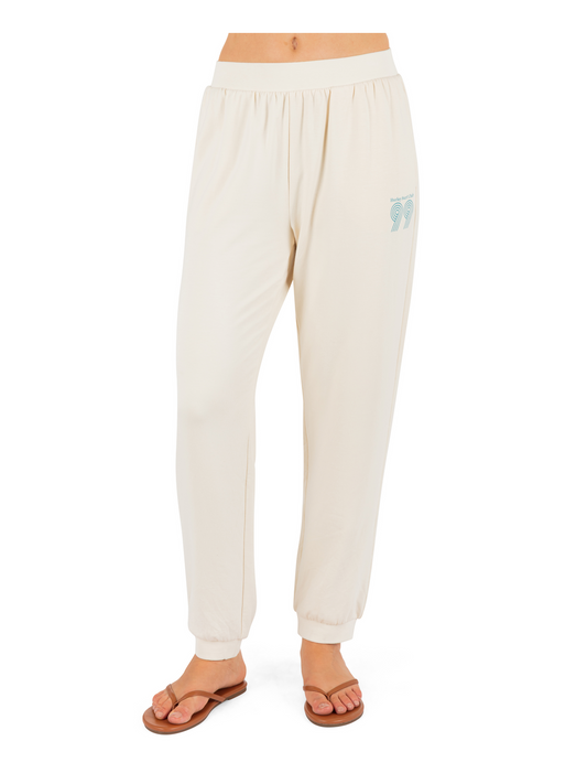 Rollers Crop Jogger in Off White