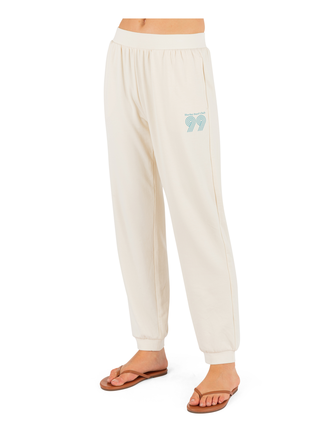 Rollers Crop Jogger in Off White