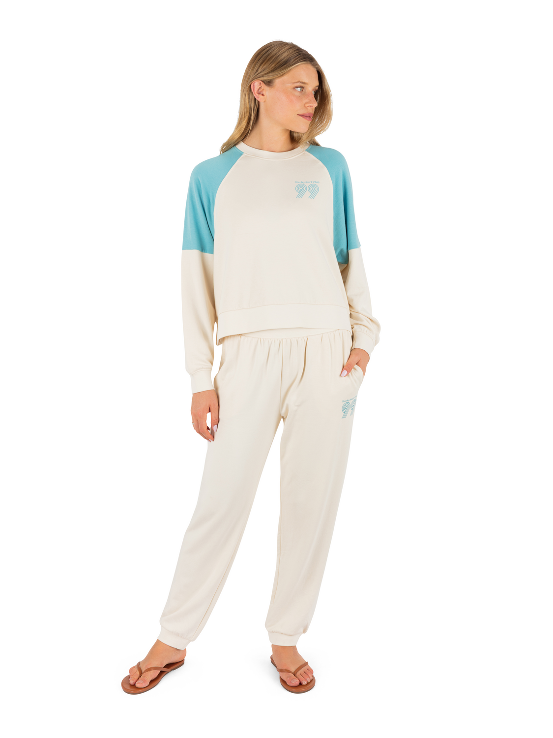 Rollers Crop Jogger in Off White