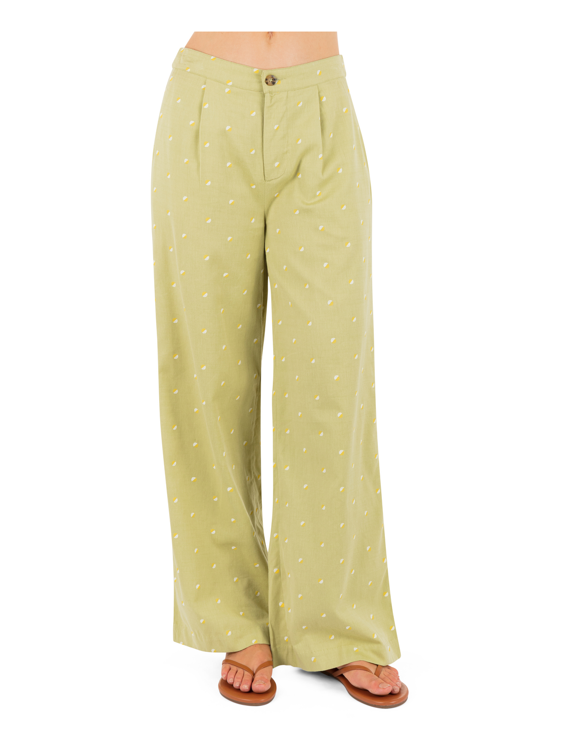 Wavy Dot Pant in Fern