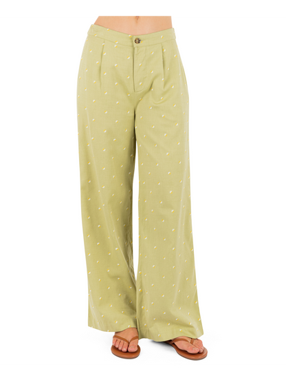 Wavy Dot Pant in Fern