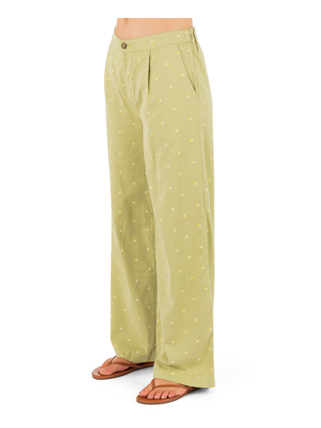 Wavy Dot Pant in Fern