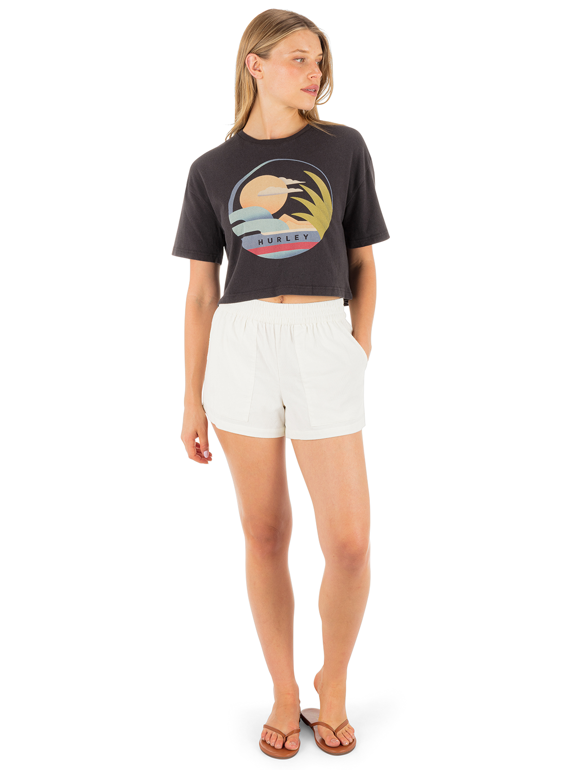 Wavy Days Short in Off White