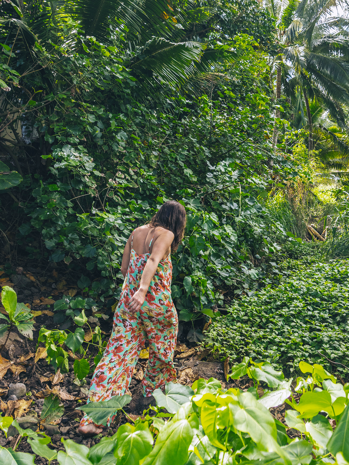 Gingko Clouds Jumpsuit in Ginko Green