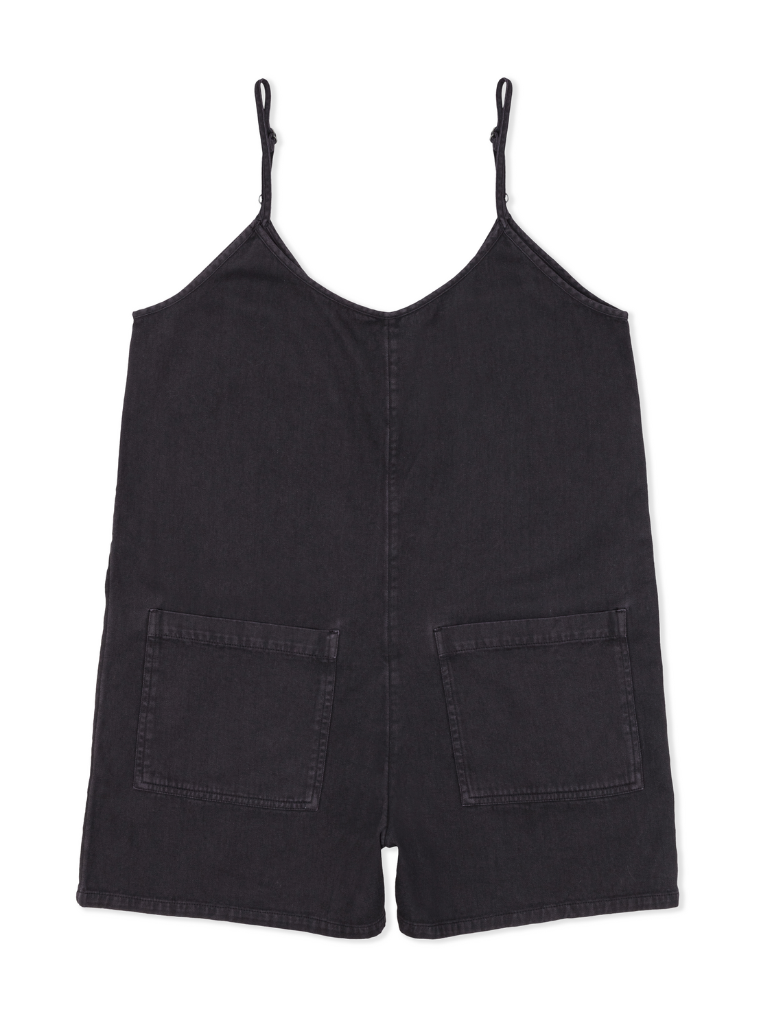 Wavy Days Romper in Off Black