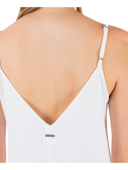 Wavy Days Romper in White