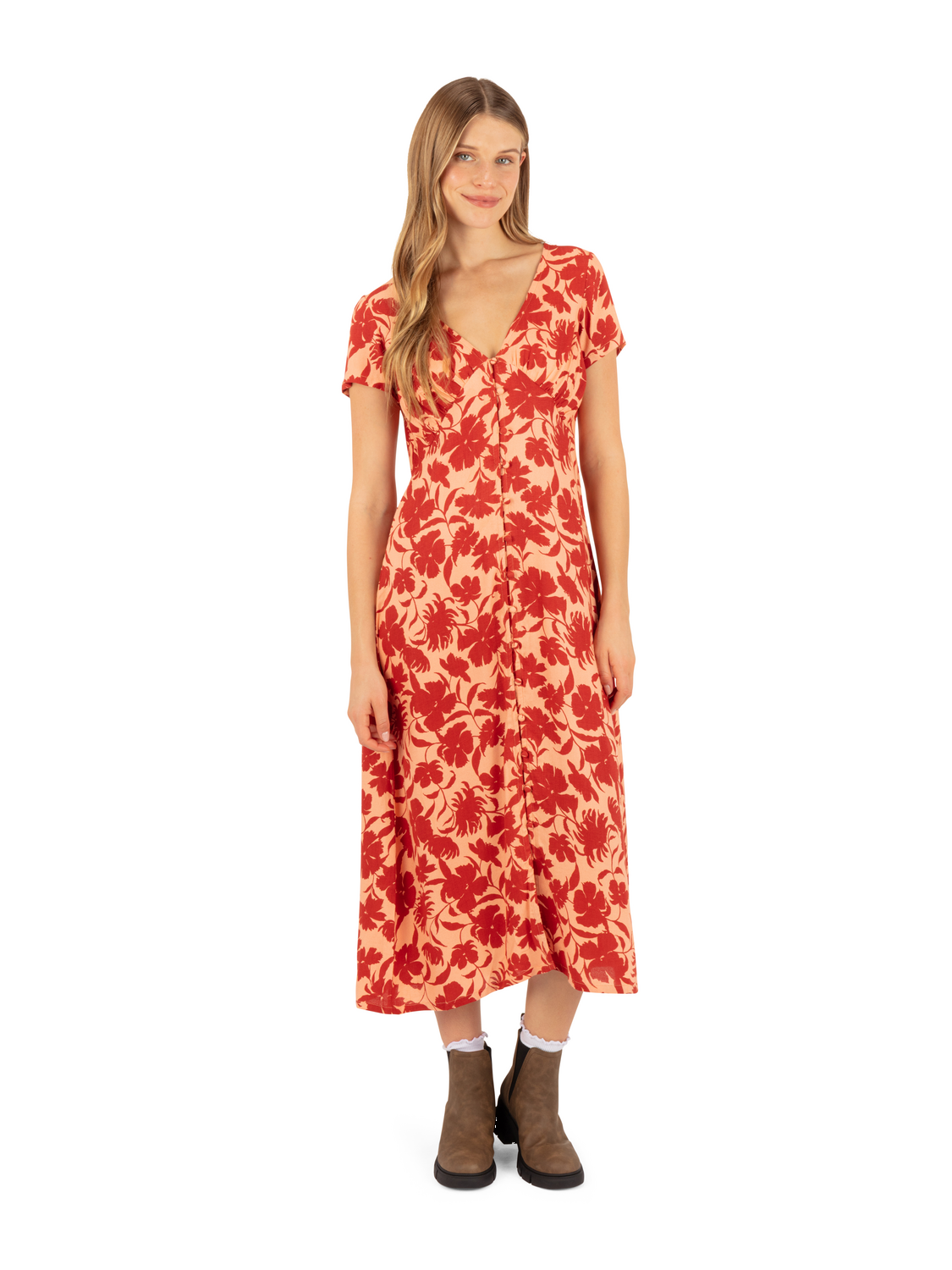 Sunset Dress in Papaya Punch
