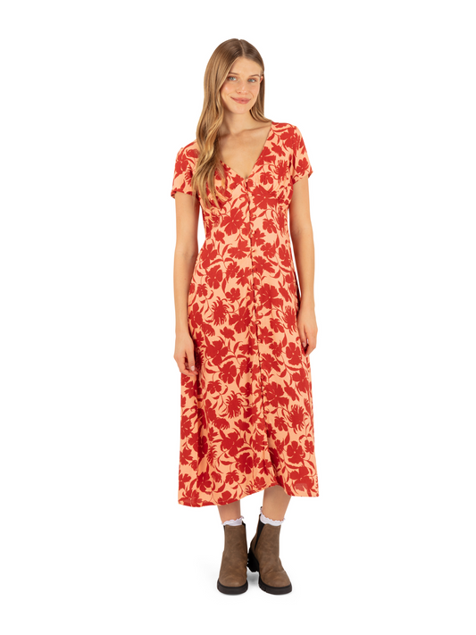 Sunset Dress in Papaya Punch