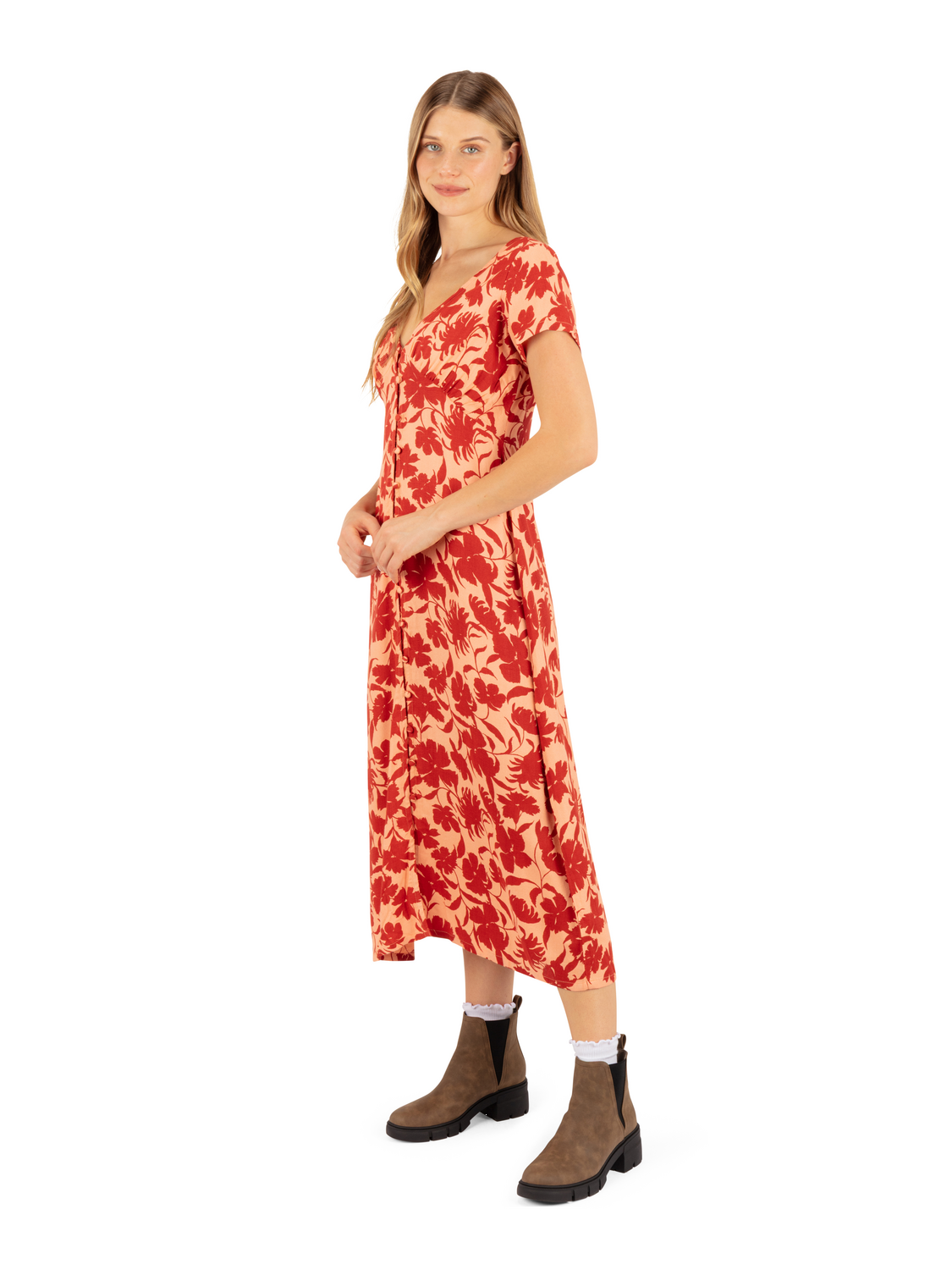 Sunset Dress in Papaya Punch