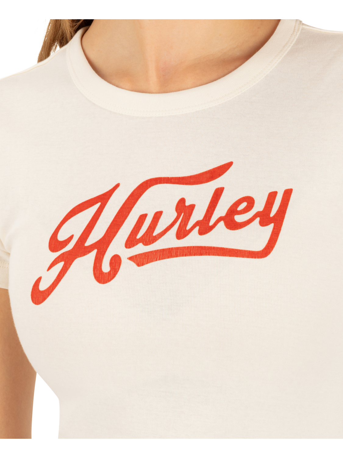 Vintage Pennant Baby Tee in Cream