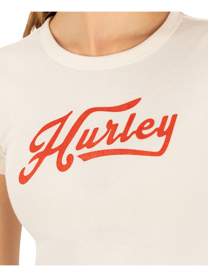 Vintage Pennant Baby Tee in Cream