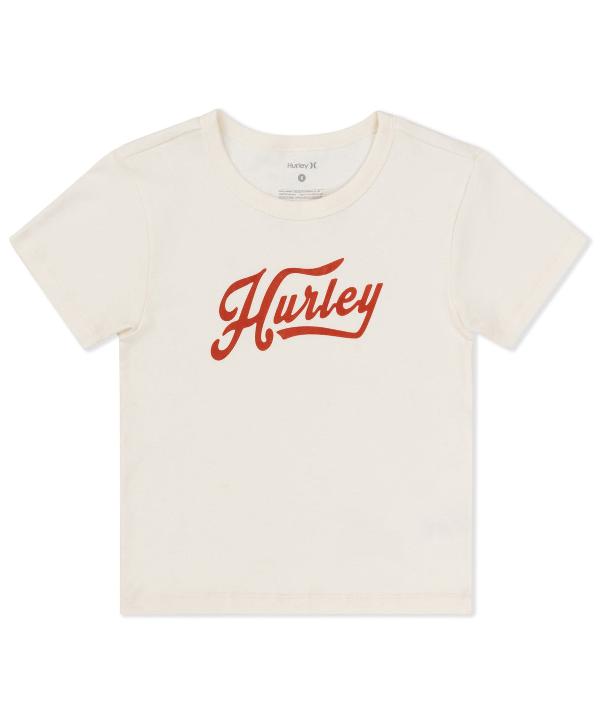 Vintage Pennant Baby Tee in Cream