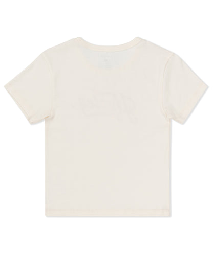 Vintage Pennant Baby Tee in Cream