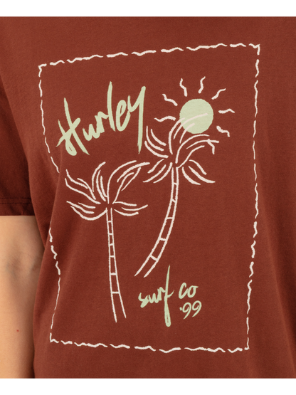 Vintage Postcard Boyfriend Tee in Cappucino