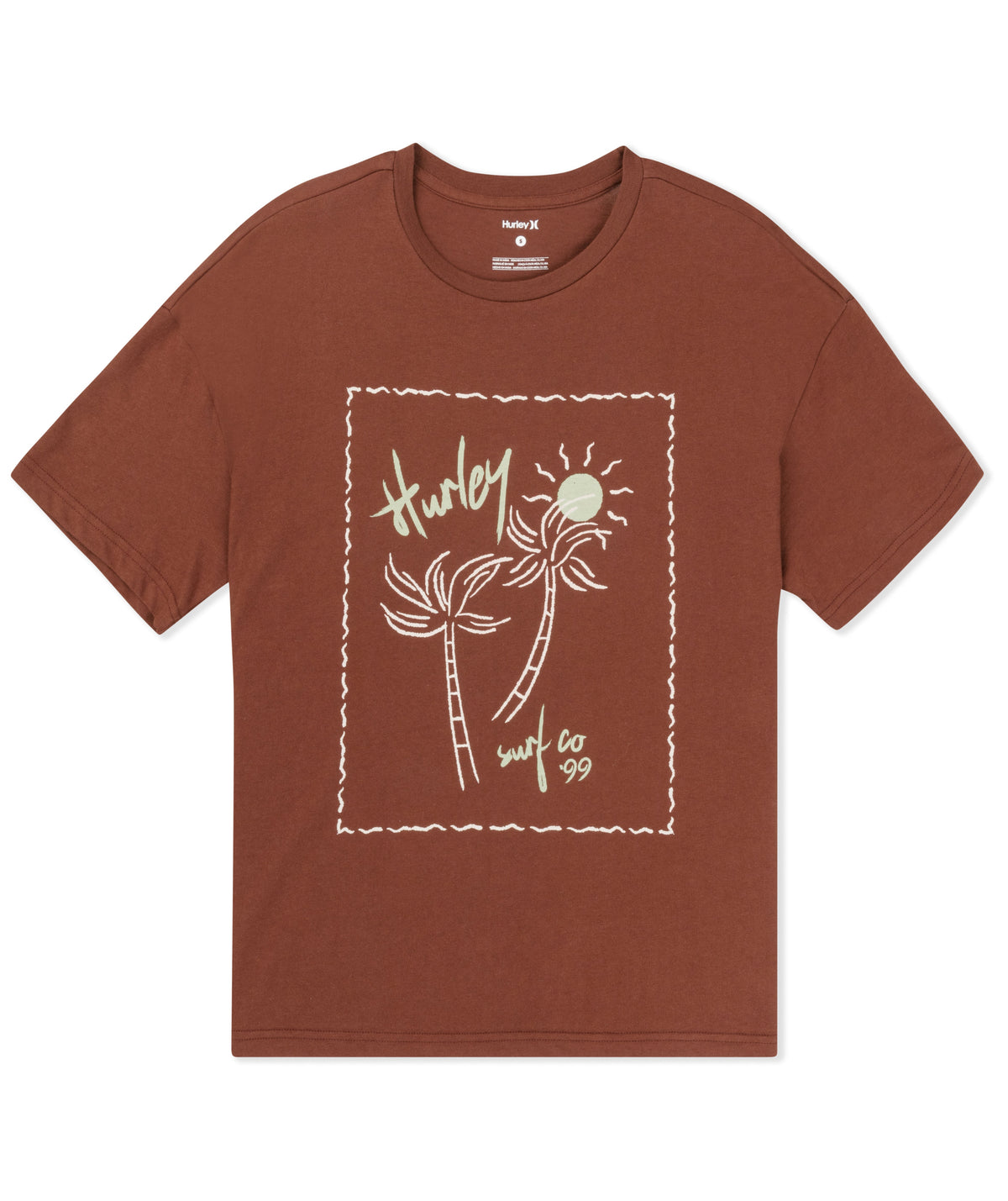 Vintage Postcard Boyfriend Tee in Cappucino