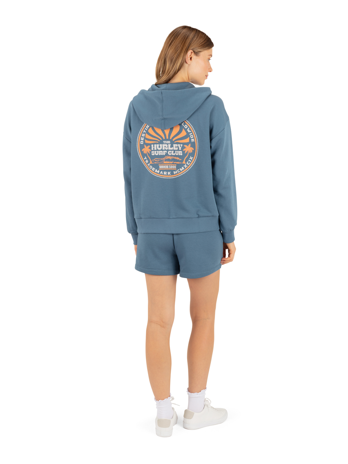 Worldwide Zip Hoodie in Oceanview