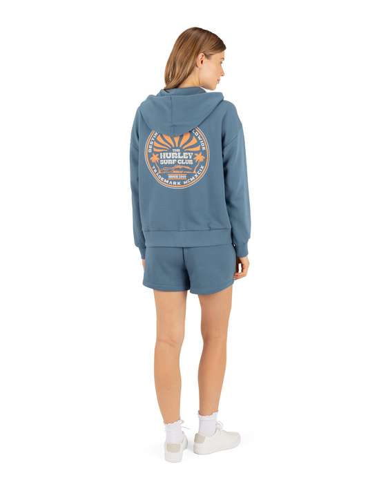Worldwide Zip Hoodie in Oceanview