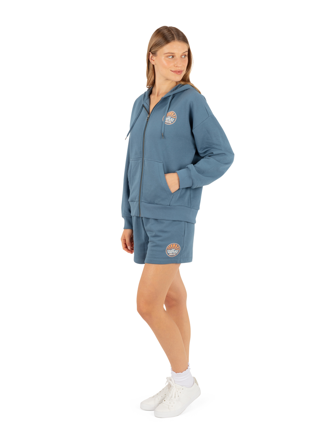 Worldwide Zip Hoodie in Oceanview