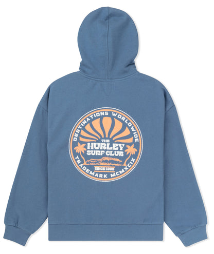 Worldwide Zip Hoodie in Oceanview