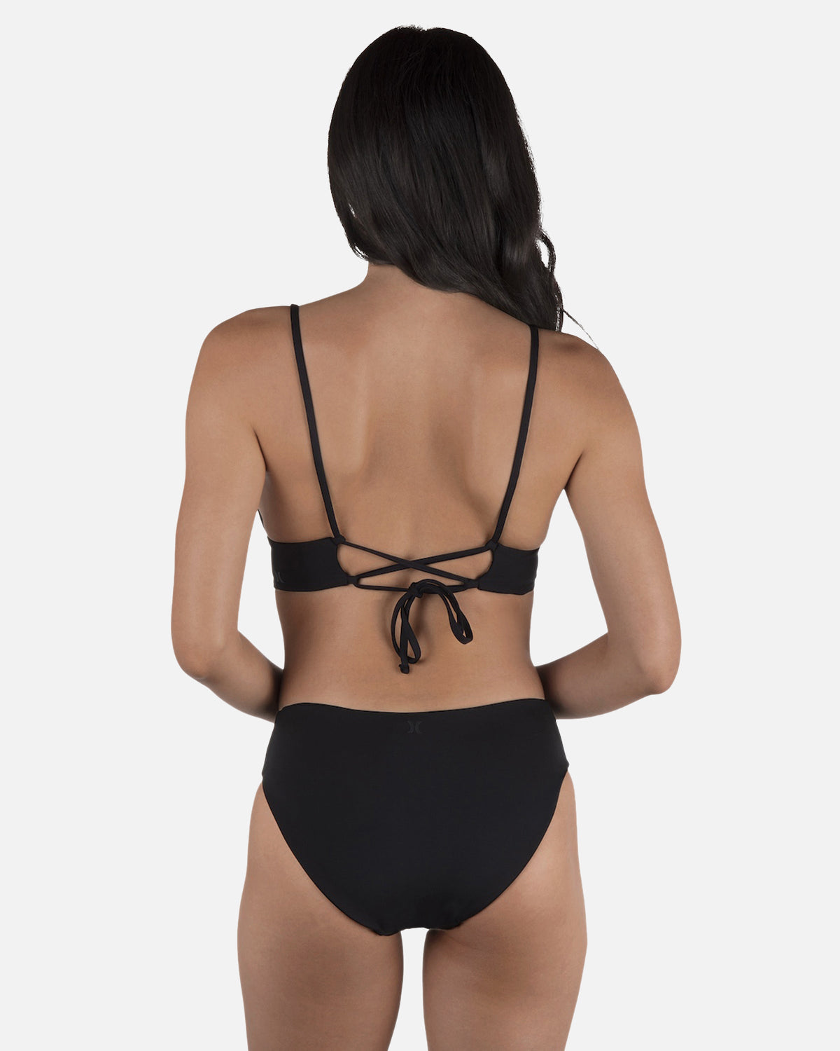 Solid Full Bikini Bottom in Black