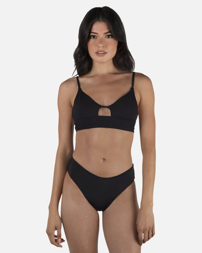 Solid Full Bikini Bottom in Black