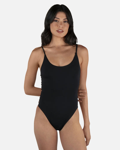 Solid Moderate One Piece in Black