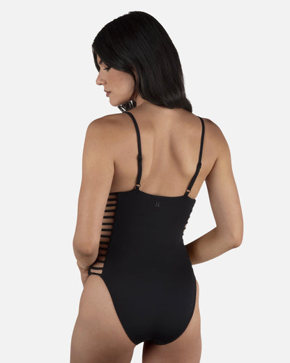 Solid Moderate One Piece in Black