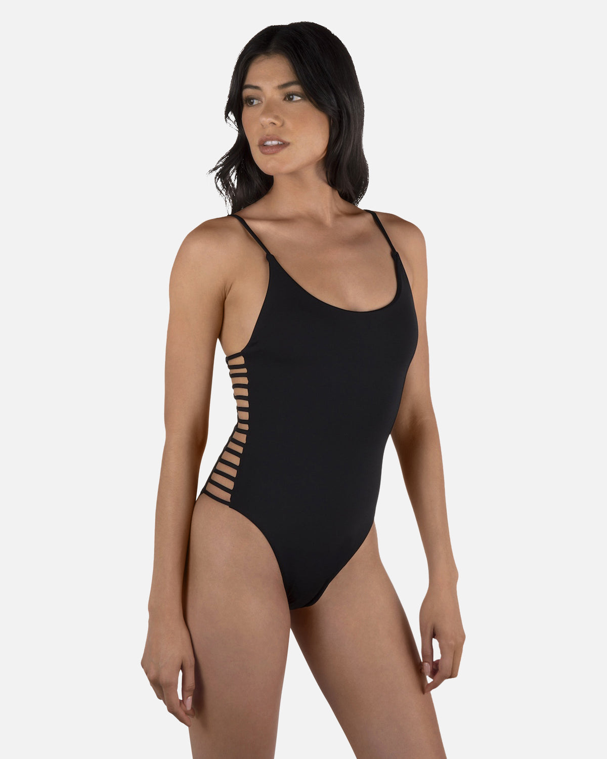 Solid Moderate One Piece in Black