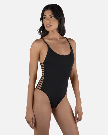 Solid Moderate One Piece in Black
