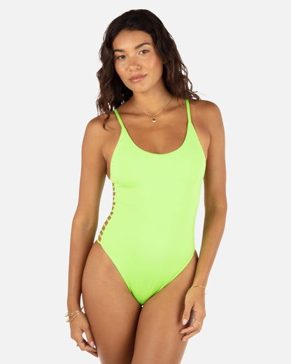 Solid Moderate One Piece in Key Lime