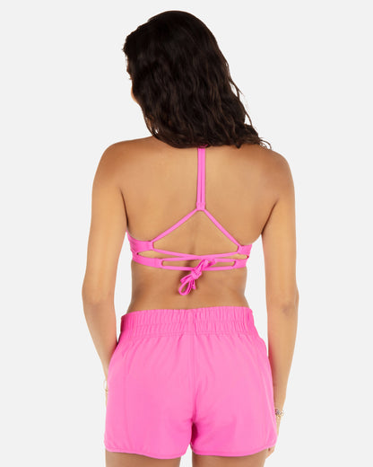 Aquas Solid Boardshort 2.5" in Disco Pink