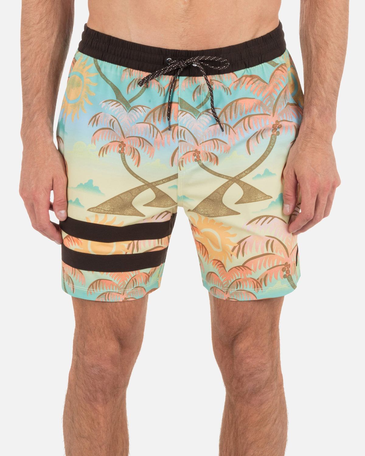 Phantom Eco Block Party Volley Boardshort 17" in Pineapple
