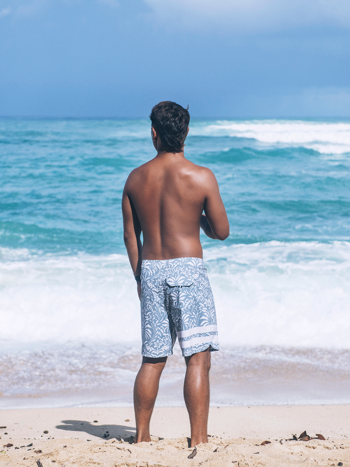 Phantom Eco Block Party Engineered Boardshort 18" in Great White
