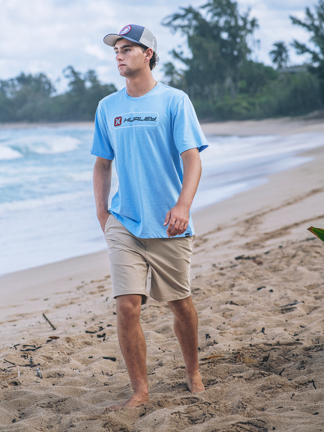 Inlined Slub Short Sleeve in Skyline