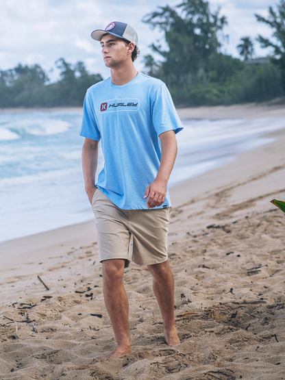 Inlined Slub Short Sleeve in Skyline