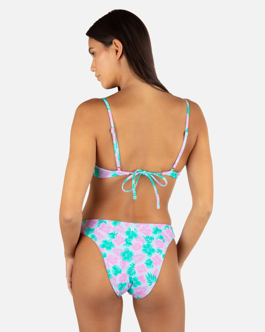 Lani Floral Cheeky Scoop Reversible Bottom in Teal