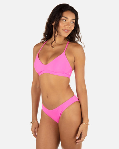 Solid Reversible Moderate Bottom in Disco Pink/Maraschino