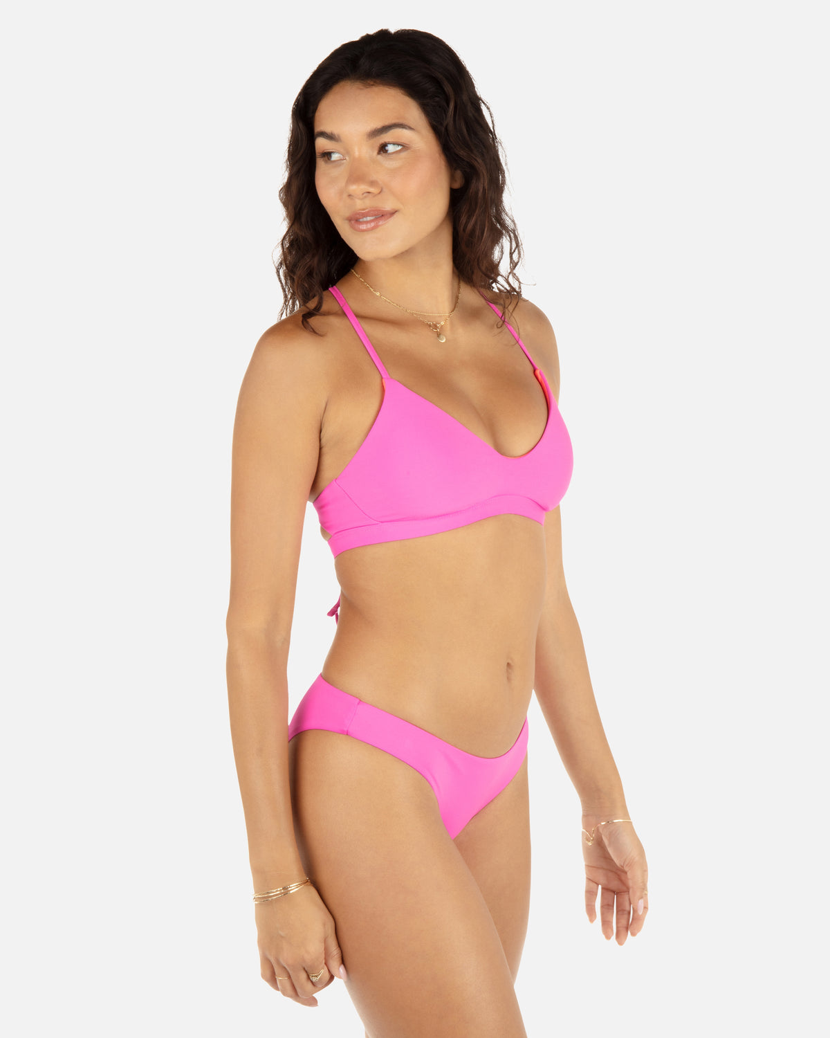 Solid Reversible Moderate Bottom in Disco Pink/Maraschino