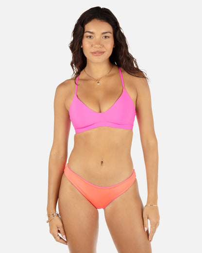 Solid Reversible Moderate Bottom in Disco Pink/Maraschino