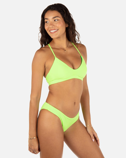 Solid Reversible Moderate Bottom in Key Lime/Grass Green