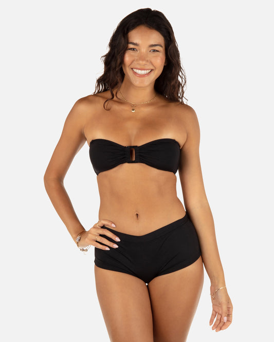 Solid Ring Bandeau in Black