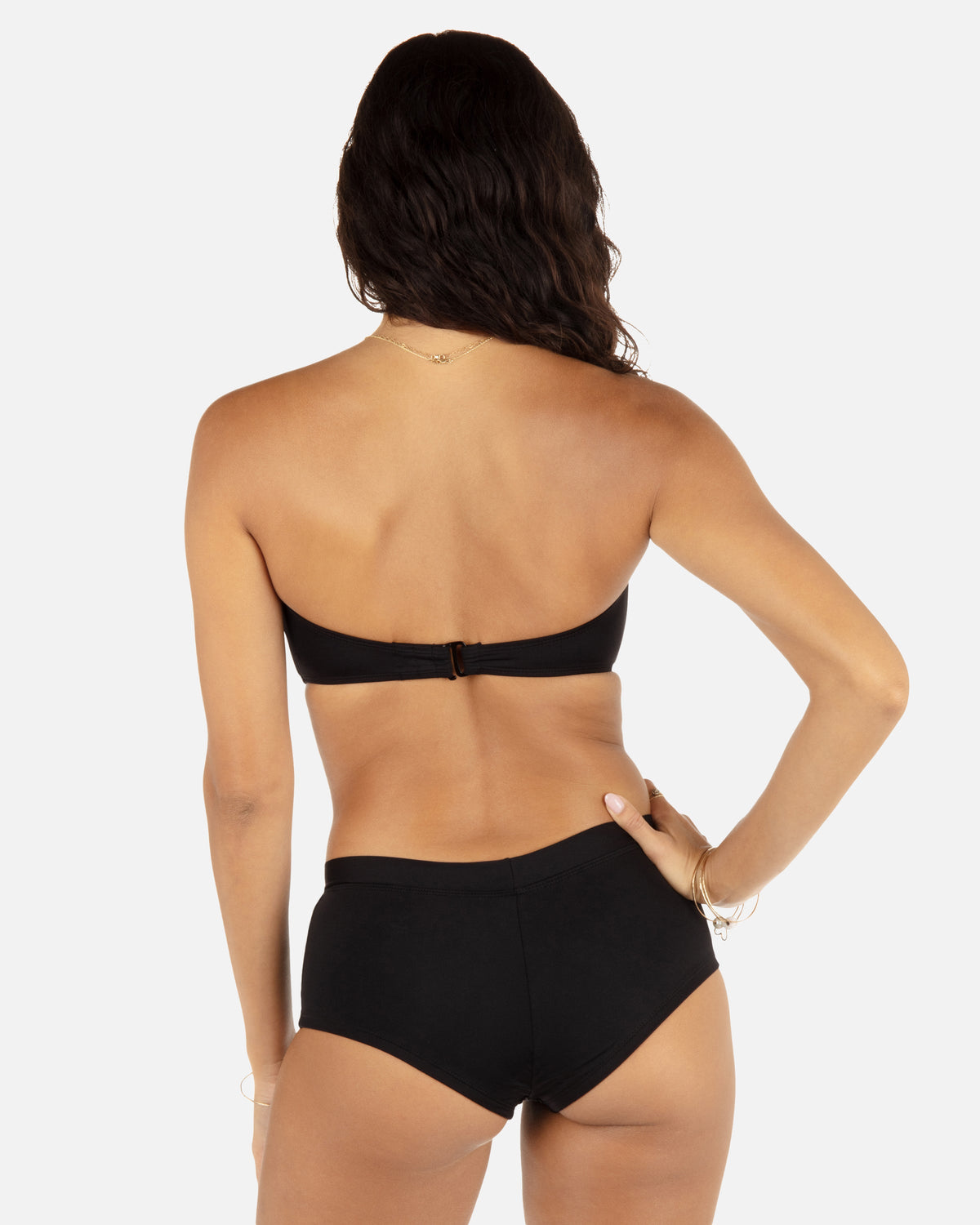 Solid Ring Bandeau in Black