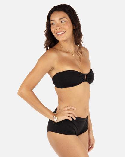 Solid Ring Bandeau in Black